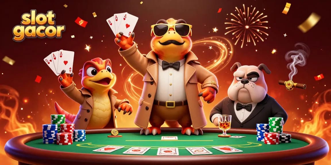 Experience the thrill of slot gacor with engaging raptors attempting to enter a VIP casino lounge.