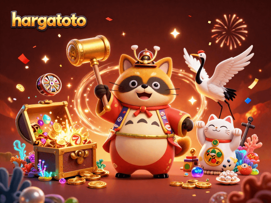 Experience fun with hargatoto as vibrant characters engage in thrilling jackpot excitement.