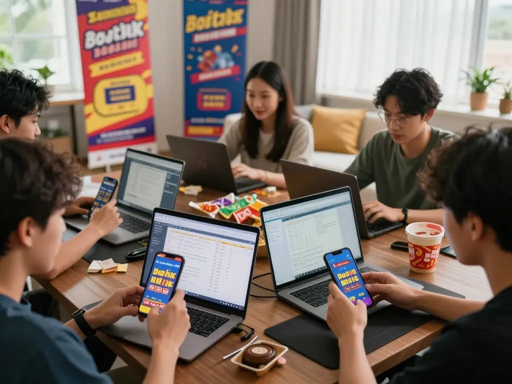 Engaging online lottery gaming scene featuring Data HK results displayed on devices