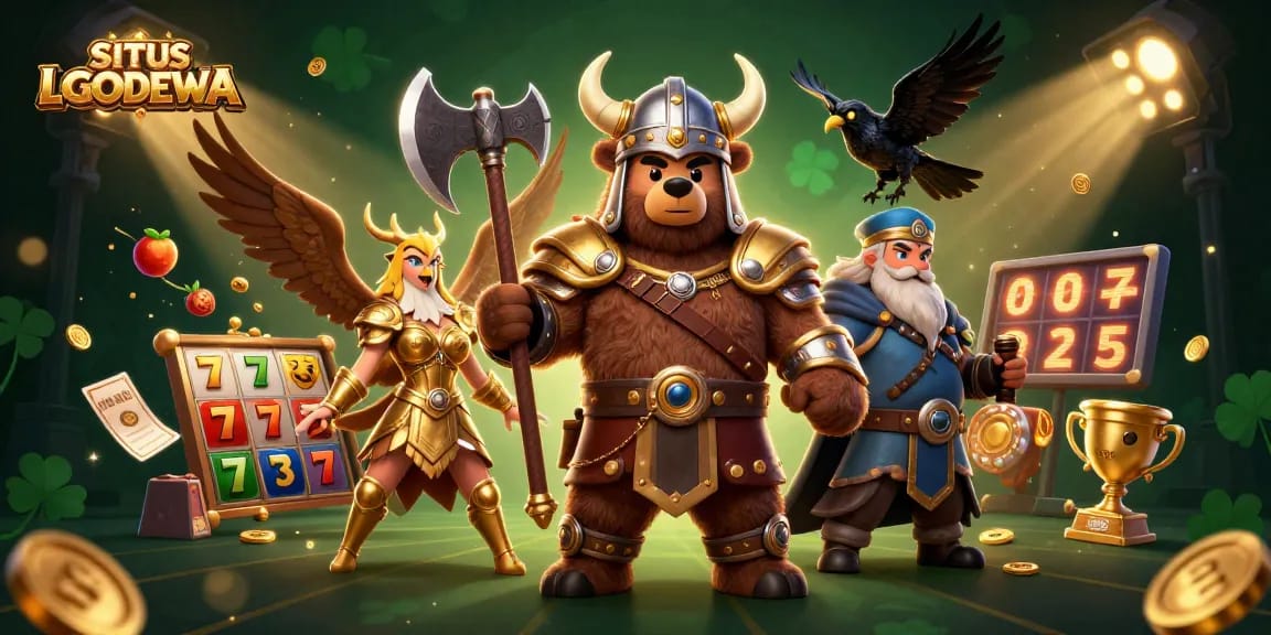 SITUS LGODEWA offers exhilarating casino action with dynamic slot reels and a vibrant Viking theme.