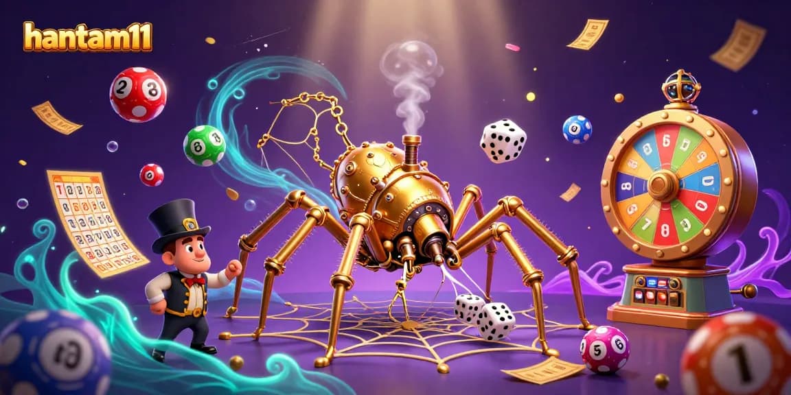 Play and win at hantam11 with an exciting, gold-themed online casino experience featuring vibrant game elements.
