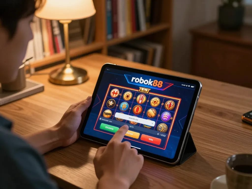 Join the action with rokok88 slot login from your cozy home gaming setup, showcasing excitement and strategy.