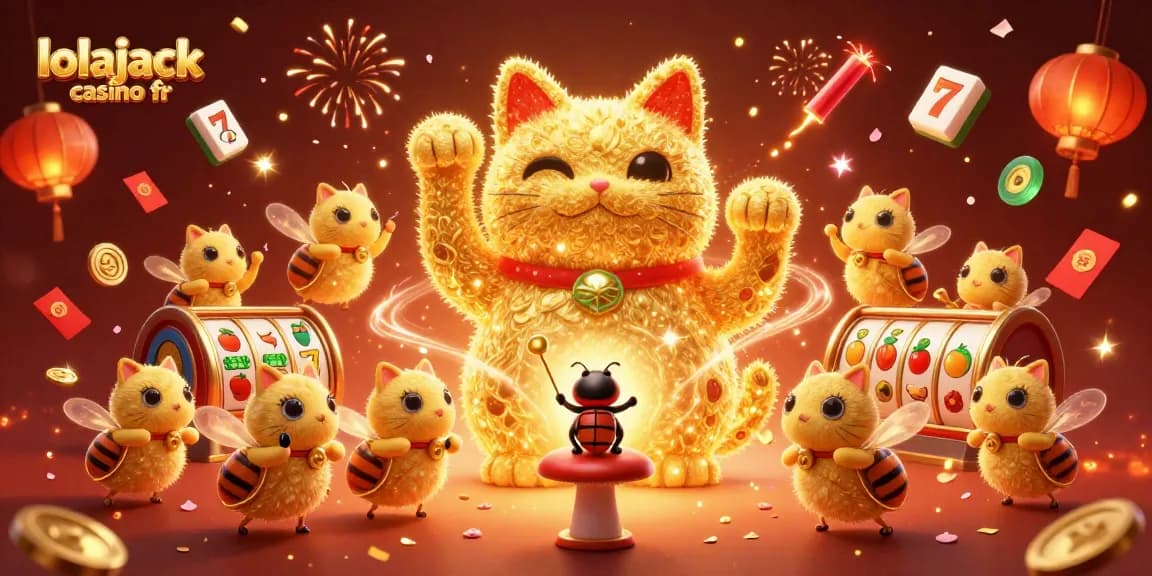 Experience the thrill of gaming at lolajack casino fr with vibrant 3D illustrations of lucky symbols and dynamic visuals.
