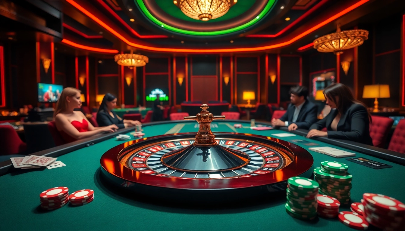 Play at a Non gamstop Casino Uk with vibrant tables and engaging players in a lively atmosphere.