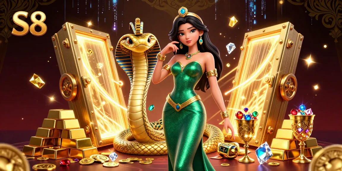 Experience the thrilling excitement of S8 casino games with vibrant treasures and engaging characters.