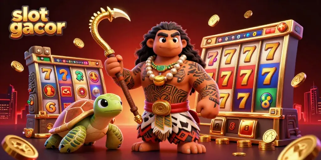 Spin and win with slot gacor as our hawk character embraces the thrill of the game.