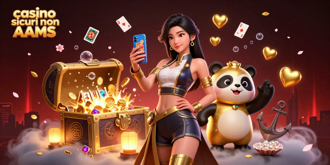 Interagisci con i casino sicuri non AAMS attraverso un'illustrazione 3D vivace di eccitazione del gioco e ricchi visual.