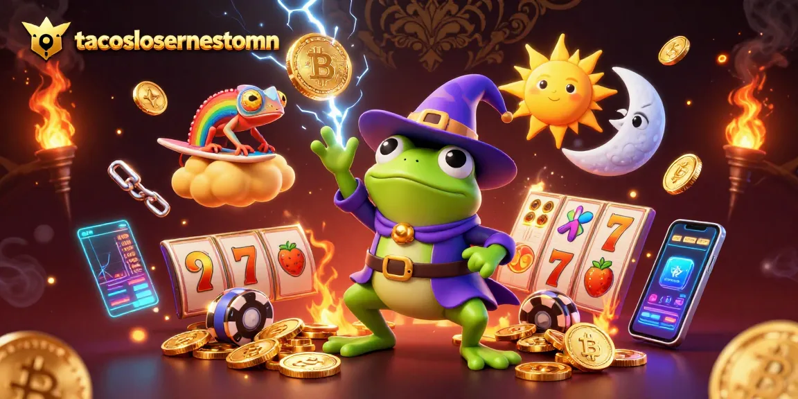Menggandakan kesenangan dengan tacoslosernestomn dalam ilustrasi kasino 3D yang meriah.