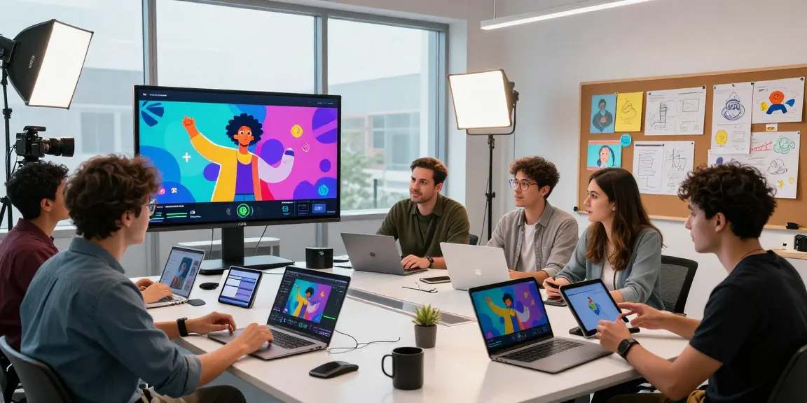 Creating engaging videos with Seedance AI technology in a collaborative studio environment.
