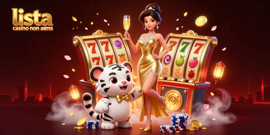 Vivi il brivido e il glamour al lista casino non AAMS con una donna affascinante e un cucciolo di tigre fortunato.