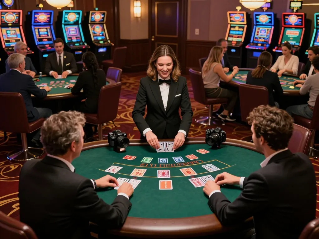 Players engaging in thrilling blackjack moments at 566 casino, showcasing lively gaming atmosphere