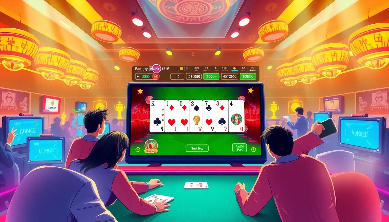 Players engaging in an exciting game of yono rummy with colorful visuals and a lively interface.