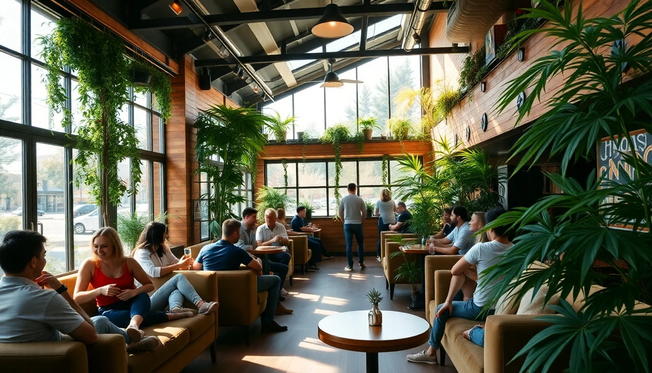 Experience the Best Cannabis Club Lloret de Mar's inviting atmosphere with relaxed visitors enjoying green surroundings.