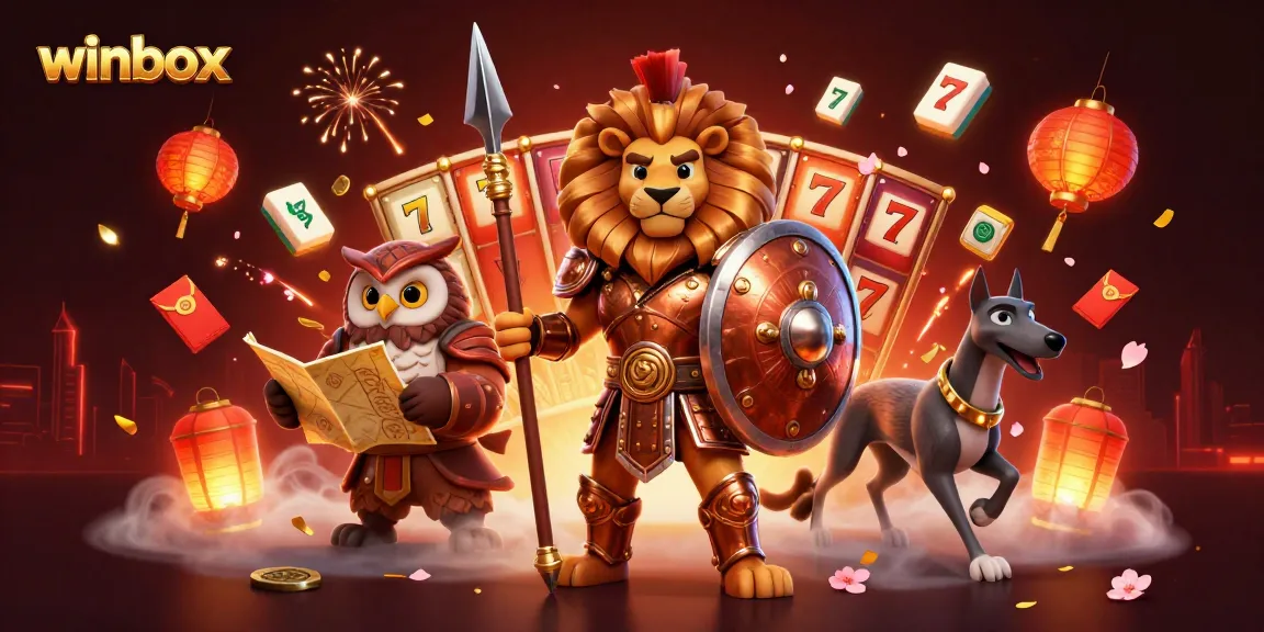 Engage with thrilling winbox slots surrounded by dynamic characters and festive casino elements