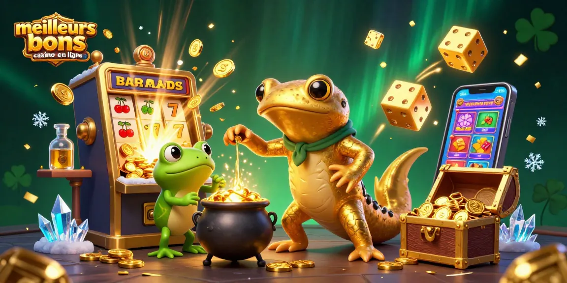 Découvrez les meilleurs bonus de casino en ligne, illustrés par une scène magique avec un alchimiste et des élixirs d'or.