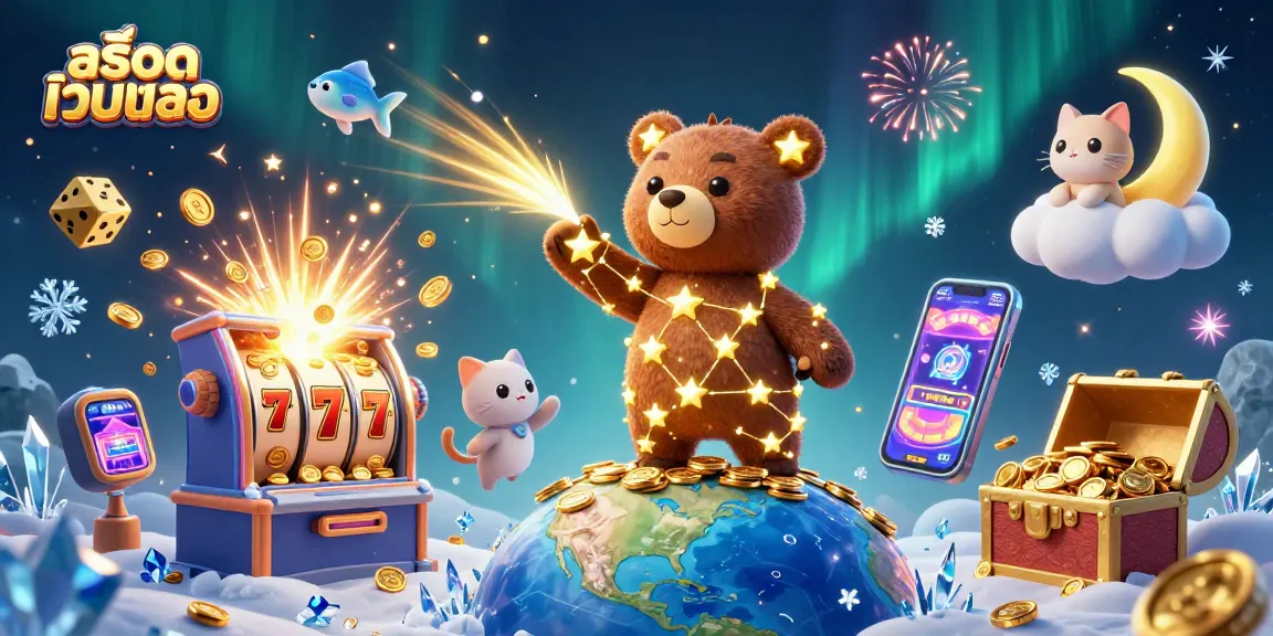 Engage with สล็อตเว็บตรง by experiencing the thrill of a jackpot explosion in this vibrant casino illustration.