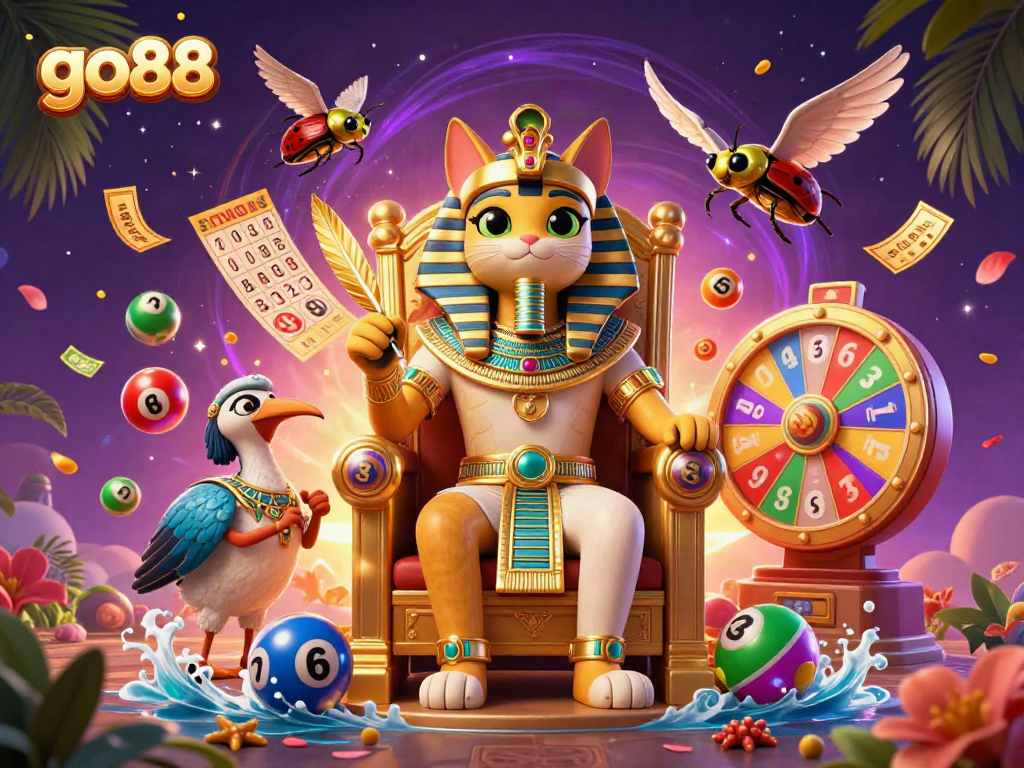 Join the excitement of go88 with this vibrant casino scene showcasing dynamic game elements and engaging characters.