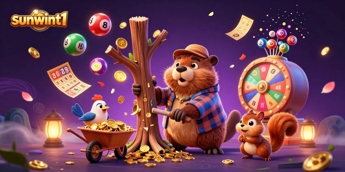 Experience fun and fortune with sunwint1 as characters play in a vibrant casino atmosphere.