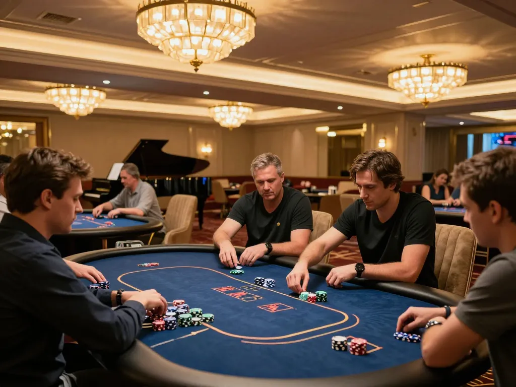 UU88 VIP gaming area with players enjoying high-stakes poker under elegant lighting
