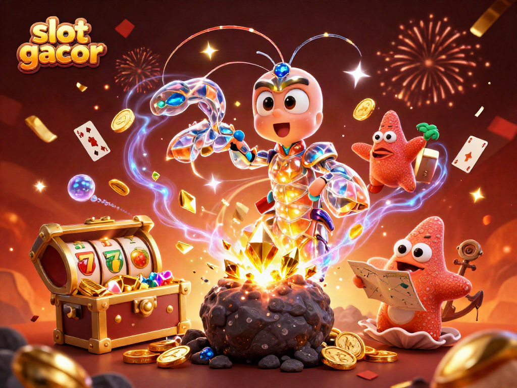 Engage with slot gacor and win big with this vibrant, dynamic casino themed illustration!