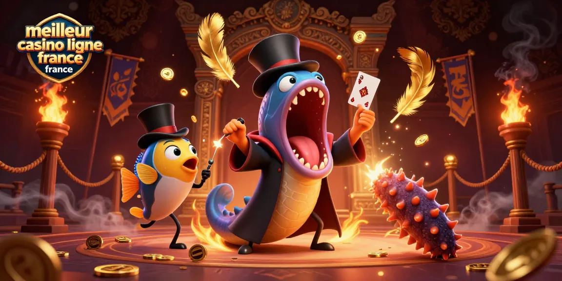 Découvrez des jeux captivants sur le meilleur casino en ligne France avec une illustration dynamique et enchantée.