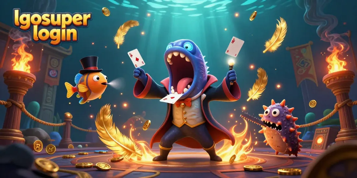 Experience the excitement with lgosuper login, as a magical eel performs card tricks in an underwater casino.