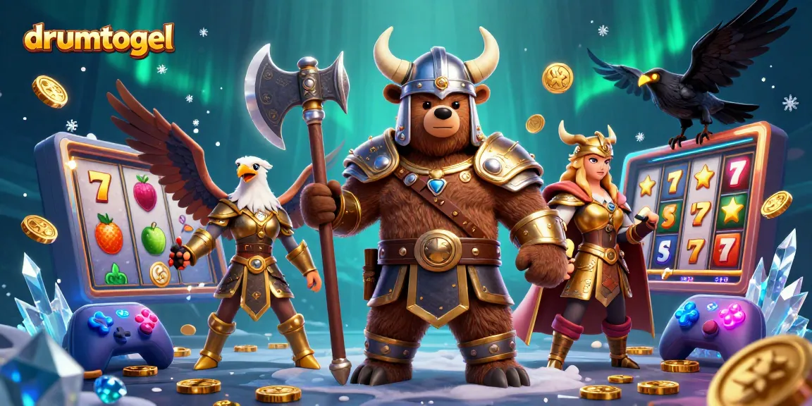 Permainan seru drumtogel dengan beruang Viking dan burung Valkyrie memperkuat kegembiraan kasino.