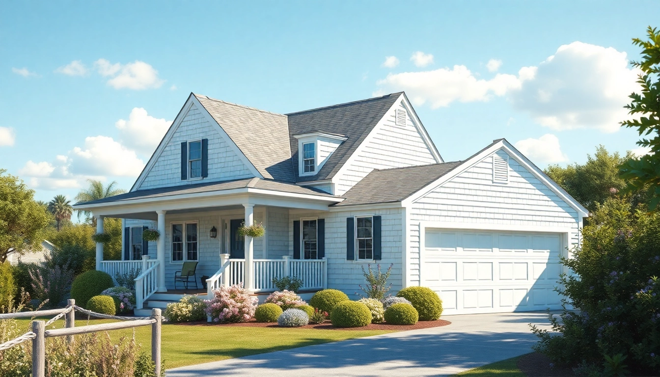 Cape Cod homes showcasing an inviting exterior with attached garage in a coastal setting.