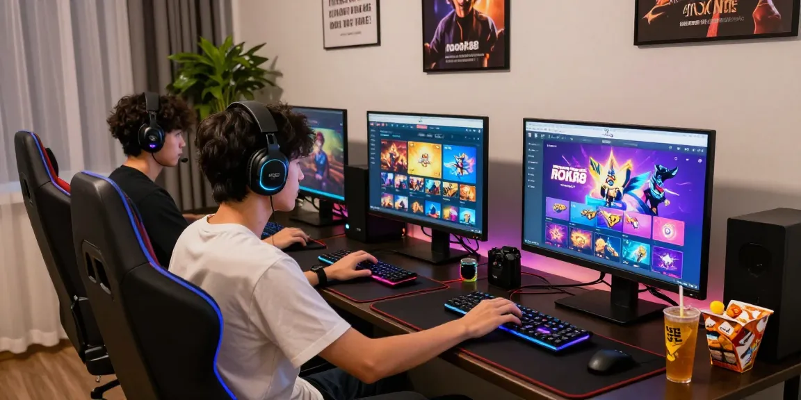 Exciting online gaming setup featuring rokok88 platform with vibrant graphics.