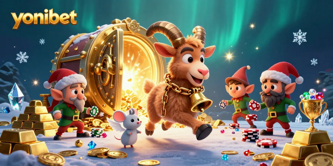 Join yonibet's festive casino adventure with Krampus, angel mouse, and mischievous gremlins.