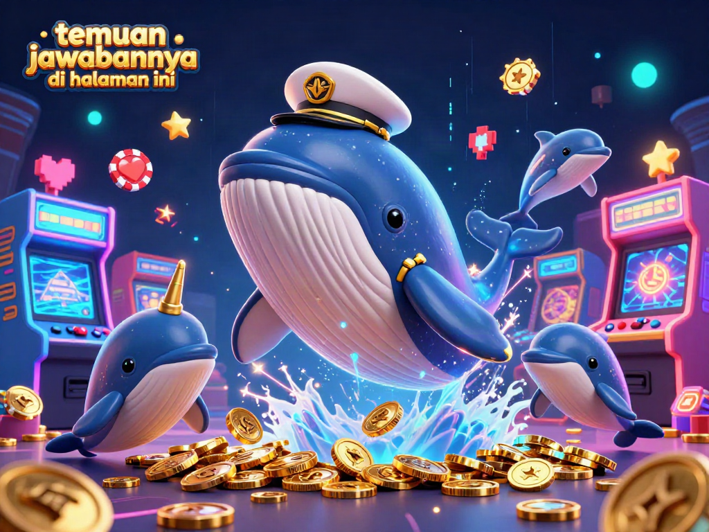 Menangkan jackpot dengan temukan jawabannya di halaman ini, ilustrasi kasino penuh warna dengan slot dan karakter kartun.