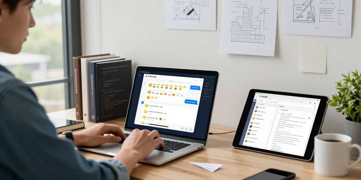 User interacting with 纸飞机中文版 on multiple devices in a modern workspace, showcasing innovative technology.