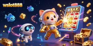 wslot888 menarik perhatian dengan mesin slot dan kucing astronot yang menghibur